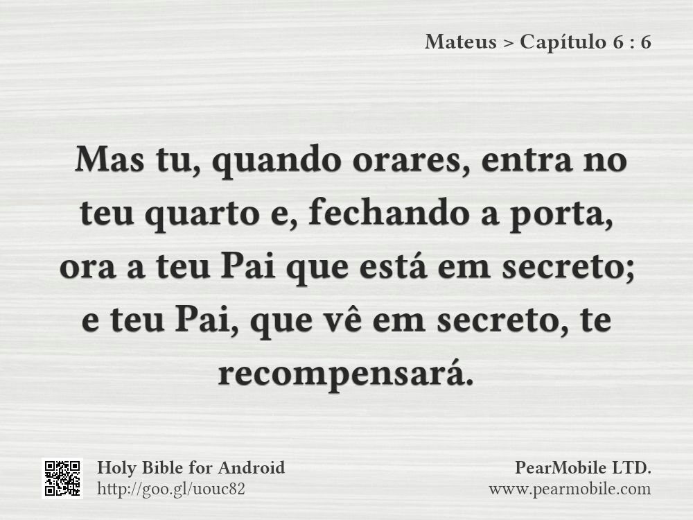 Mateus, Capítulo 6:6